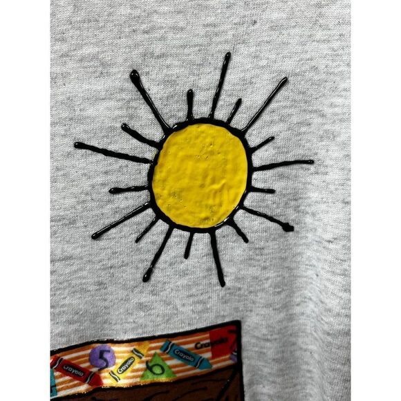 L.A.T Womens T-Shirt Multicolor Family Math Heathered Long Sleeve Crew Neck XL - Picture 3 of 7